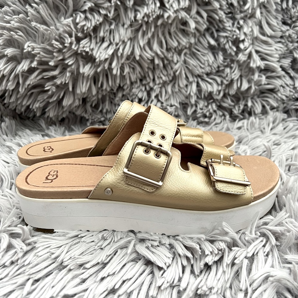 UGG sandals Gold Never worn